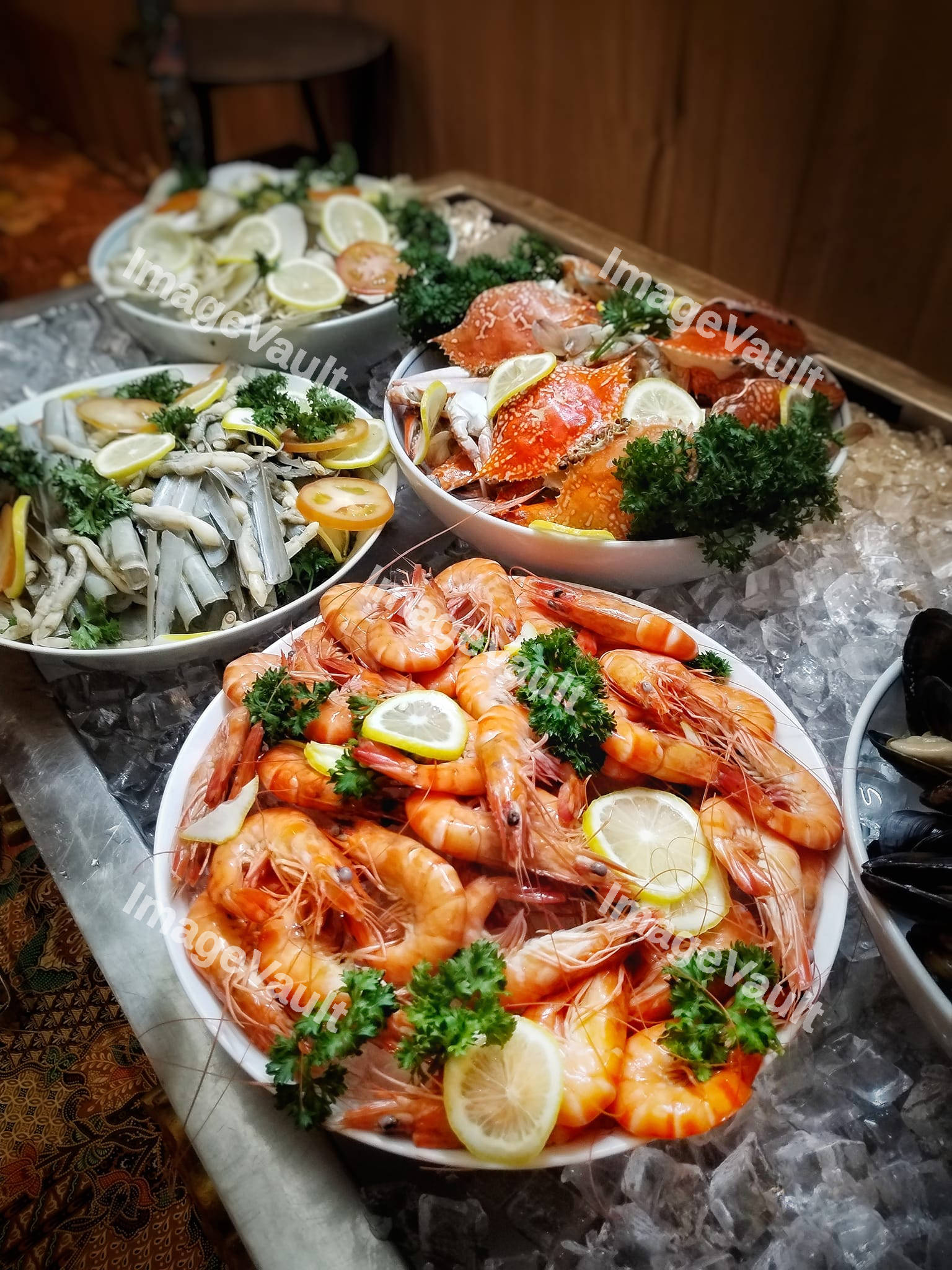 Selection of sea food